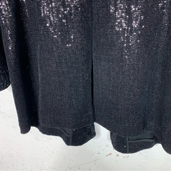 Giorgio’s Armani Sequin Metallic Black Oversize Blazer Jacket Size 44 - Picture 5 of 15